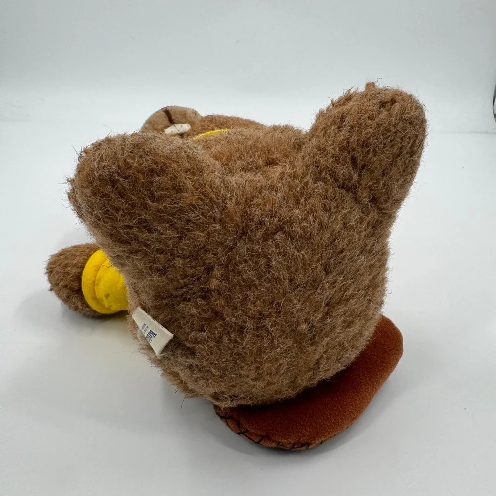 Vintage‎ Knickerbocker Shirt Tales Beaver Plush Smile Yellow Shirt 12 inch 1980s